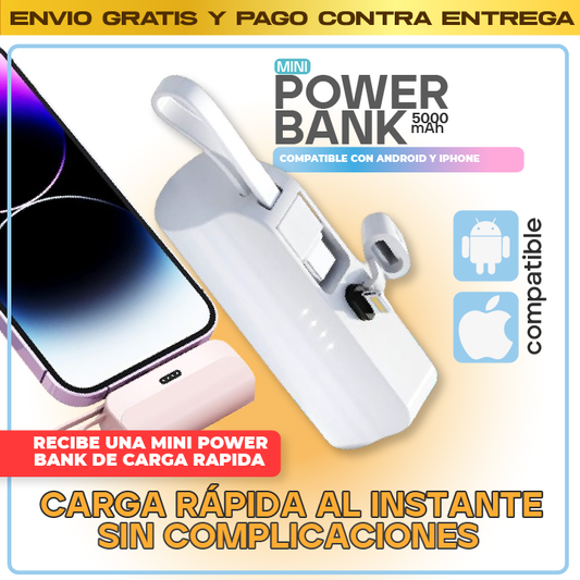 MINI POWER BANK DE CARGA RAPIDA
